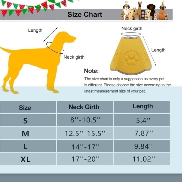 Soft Strong Adhesion Dog Protective Recovery Cone Collar Size XL - Picture 5 of 8